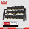 Zhongque Round Head Rubber Coated Dumbbell Set with Rack