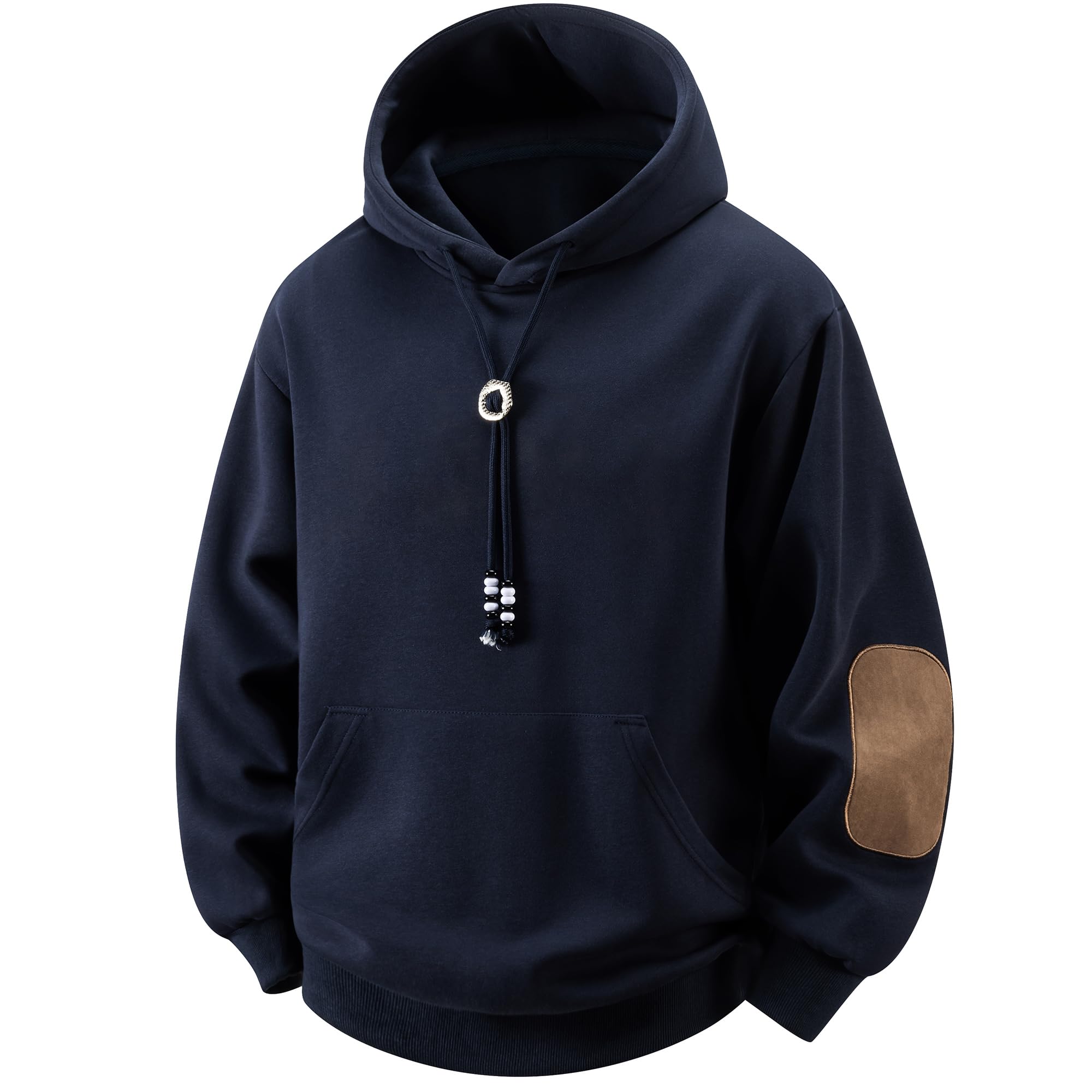 

W Wonyo Pullover Stylish Sweatshirt with Casual Loose Plus Long Cut and Hip Street Mode Size S Men s Hoodie, Fall/Winter Collection, Drawstring,