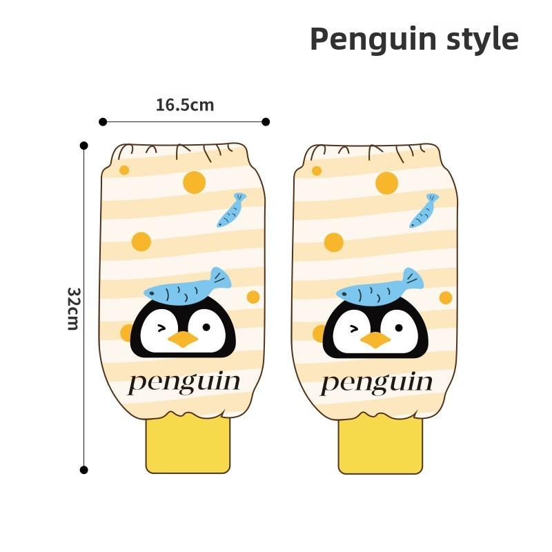 Canvas Cartoon Waterresistant Chef Apron With Sleeves For Home Cooking And Kitchen Use