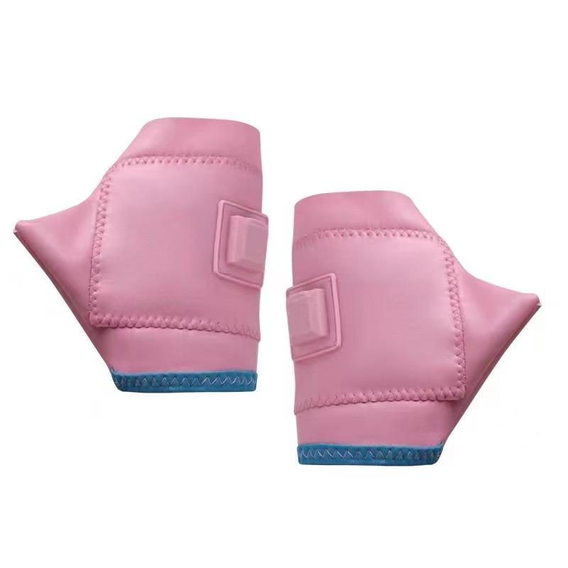 

Smart Electric Heating Gloves for Autumn Winter Unisex Half Finger Warm Gaming Office USB Rechargeable left hand one розовый