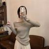 Autumn Solid Slash Neck Sexy Knitted Sweaters Women Fashion Long Sleeve Base Slim Pullovers Sweaters Tops Elegant Casual Off Shoulder Jumpers 25669