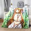 Cartoon Sword Art Online bedruckte Decken Picknickdecke Warme Flanelldecken Heim-Bettwäsche Decken für Betten Geburtstagsgeschenk