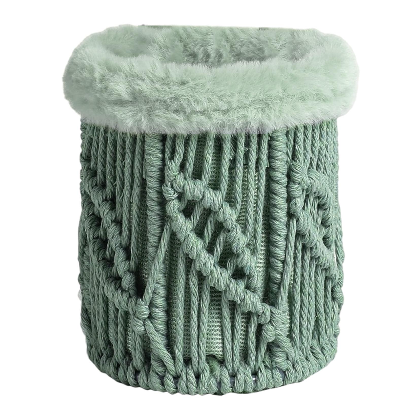 

Богемный держатель для ручек/очков из хлопковой веревки, многоцелевой тканевый органайзер для хранения для стола, офиса, домашнего декора A зелёный