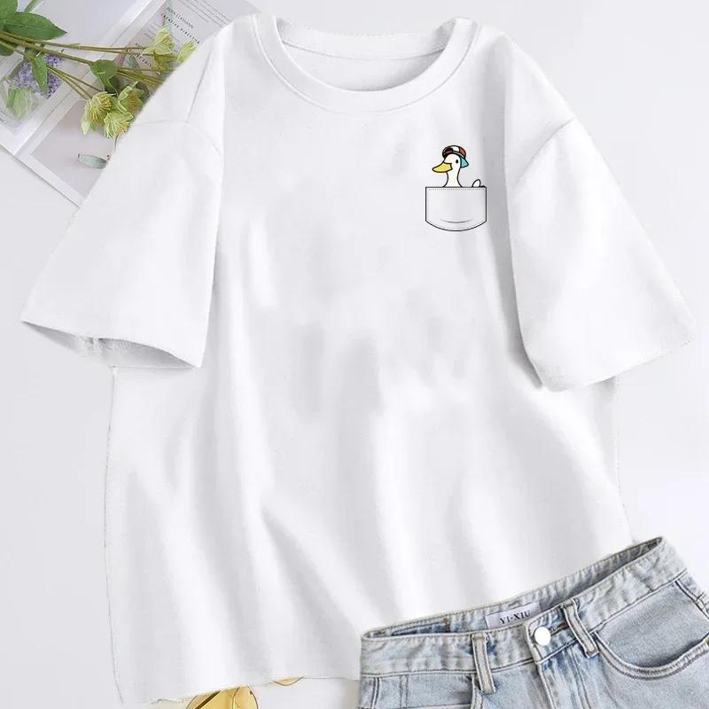 

Pocket Subaru Duck Women s T-shirt Women s Fun Pattern T-shirt Women s T-shirt Short sleeved Large T-shirt Aesthetic T-shirt S
