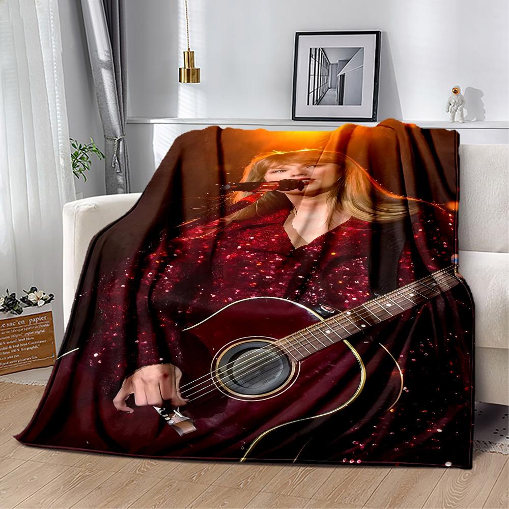 Musician Performing Live Concert. Flannel Blanket-Soft and Suitable for Sofas,Beds,Offices,Travel,All Seasons,Great Gift for Holidays and Birthdays.