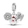 925 Silver Lucky Four-Leaf Clover Travel Beads Dangle Charm Fit Fashion Style Bracelet Charms Jewelry
