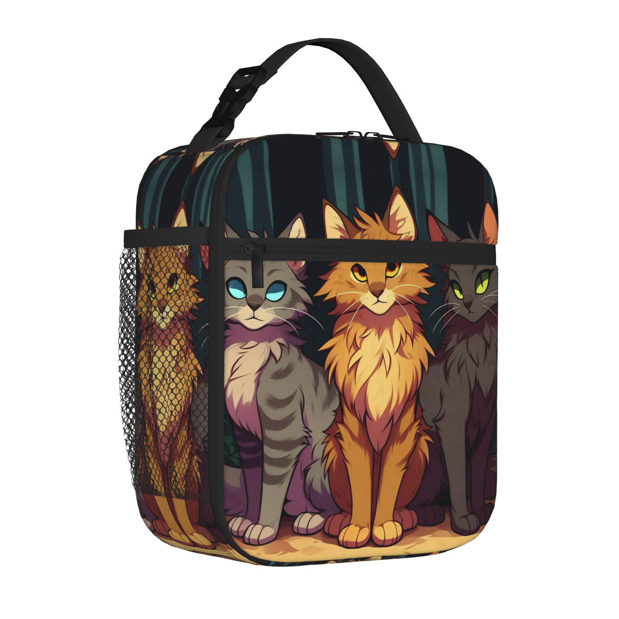 Warriors Fireheart Graystripe Cats Tote Thermal Cooler Bag Ravenpaw Sustainable Insulated Lunch Bags Multifunction Food Box One Size
