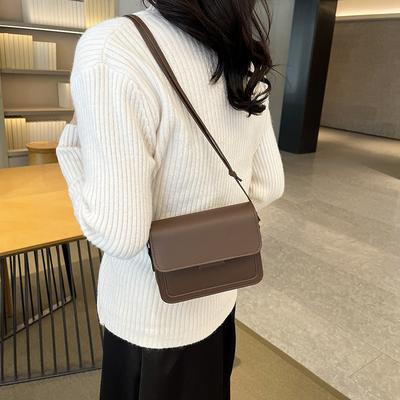 Modische kleine Tasche Damen Herbst Neu Trendig Vielseitig Breiter Schultergurt Kleine Quadratische Tasche Retro Schulter Umhängetasche