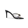 [Spot] New Gem Pointed Thin Heel Sandals Women's Open Toe with Rhinestone Slippers To Wear High-end Sense