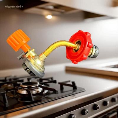 Adaptador de conector de recarga de tanque de cilindro de Gas butano, válvula de inflado de tanque de Gas para exteriores, conector de llenado de cilindro, accesorio de acampada