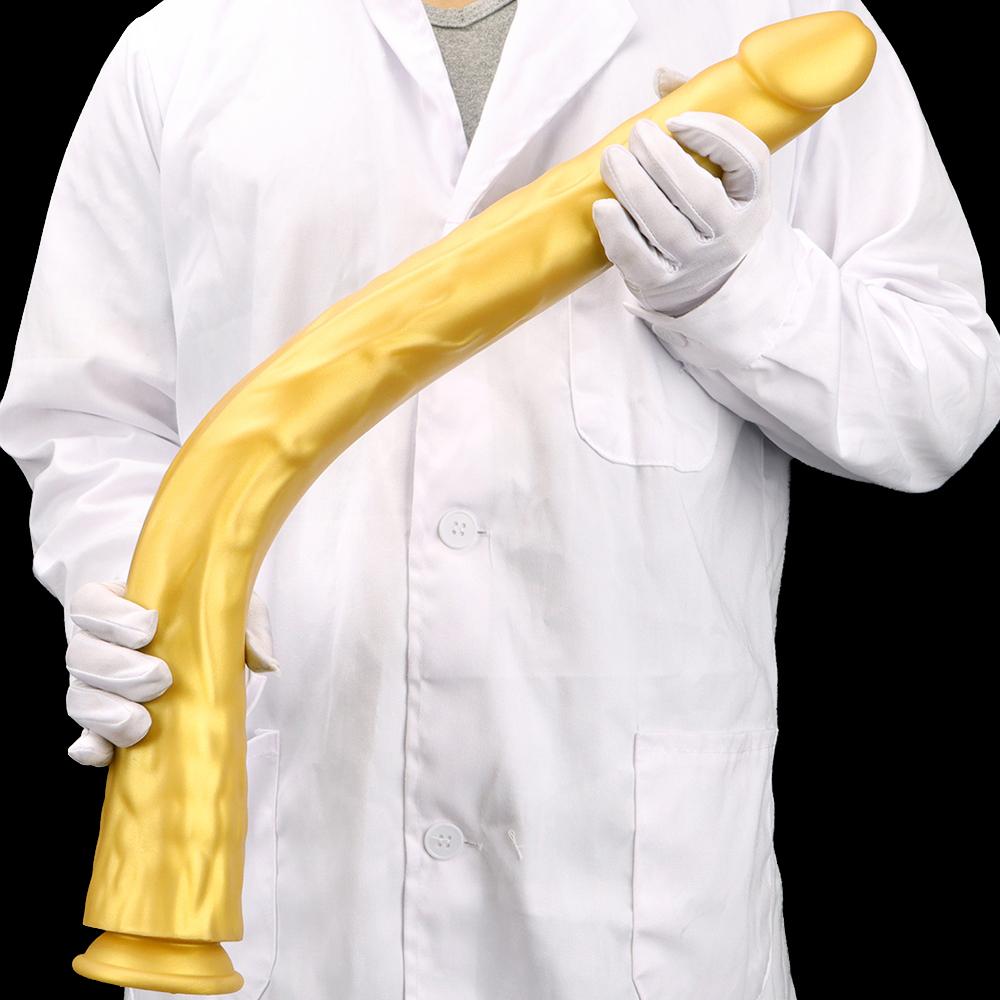 Golden Silicone Soft Sm Size Anal Plugs Extra Long Deep Dilatation Anal Strips Out and About Long Term Wear Anal Whip