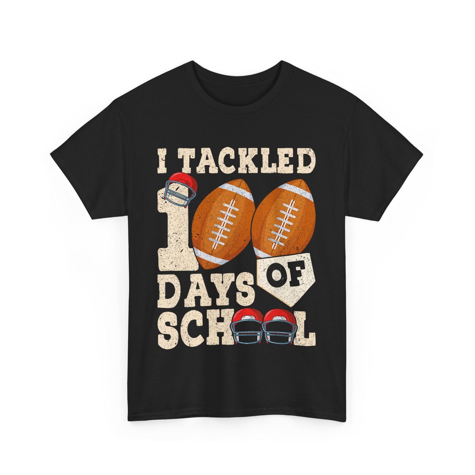 100 Days Of School Boys Kids 100th Day Of School Football T-shirt XXXL
