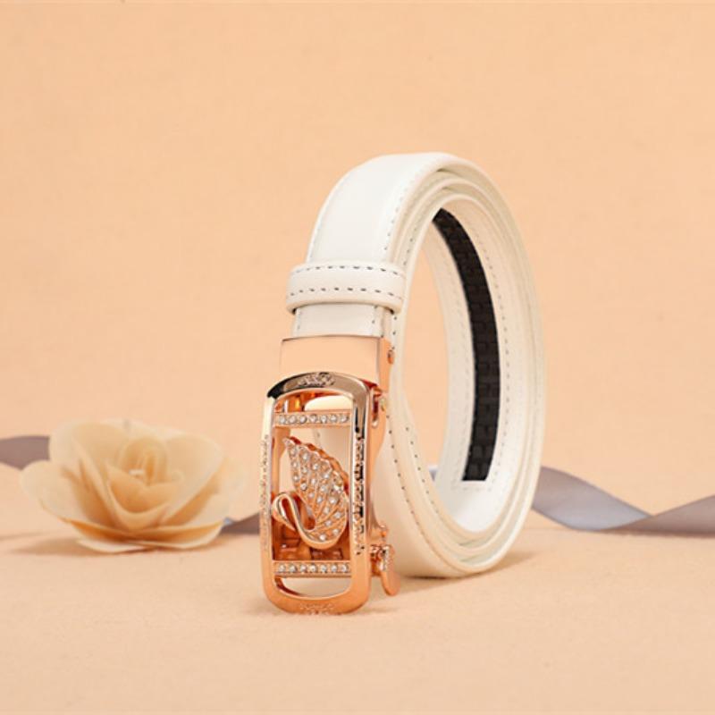 

Повседневный женский кожаный ремень с анималистичным принтом и бриллиантами, универсальный пояс из натуральной кожи для юбок и брюк, декоративный M 115cm