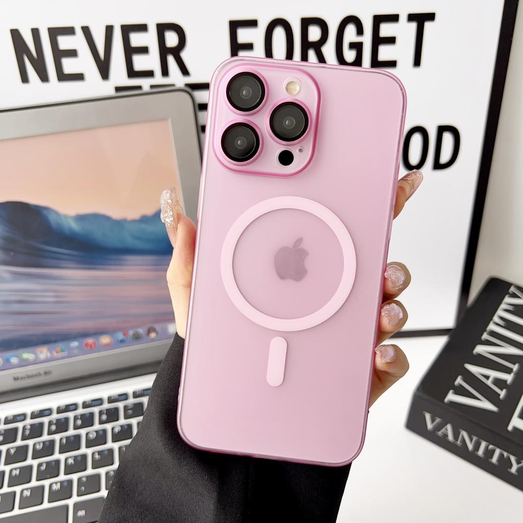 Luxury Matte Ultra-Thin for Magsafe Magnetic Case For iPhone 16 15 14 13 12 11 Pro Max Plus PC Translucent Wireless Charge Cover