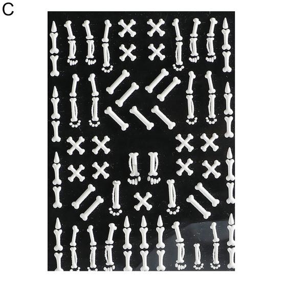 Auffällige Maniküre Aufkleber Horror Muster Gute Halloween Nagel Scary Maniküre Dekor