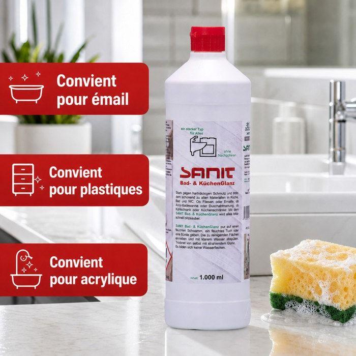 Nettoyant salle de bain, cuisine, multi-surfaces, 1 litre, Brillance