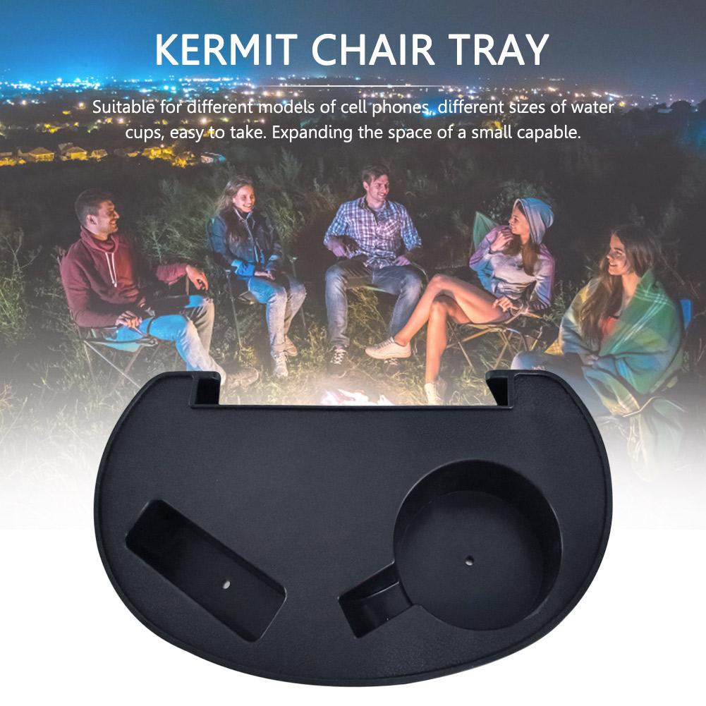Chair Side Tray Drink Holder Portable Beach Chair Cup Holder Multipurpose Travel-friendly for Beach Garden Leisure