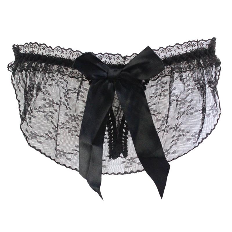 Erotic Panties Sexy Bowknot Sexy Lace Lace See Through Sexy T Pants Women's  Seductive Thongs