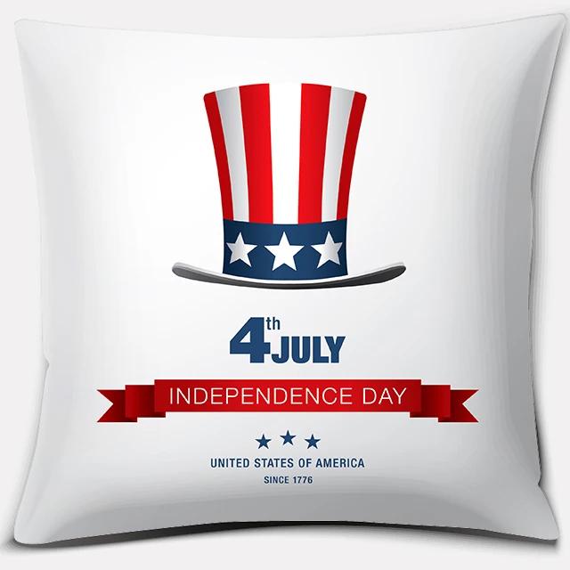 American Independence Day Series Love Usa Printed Square Home Decoration Pillowcase Cojines Decorativos Para Sof Akcesoria Kuch