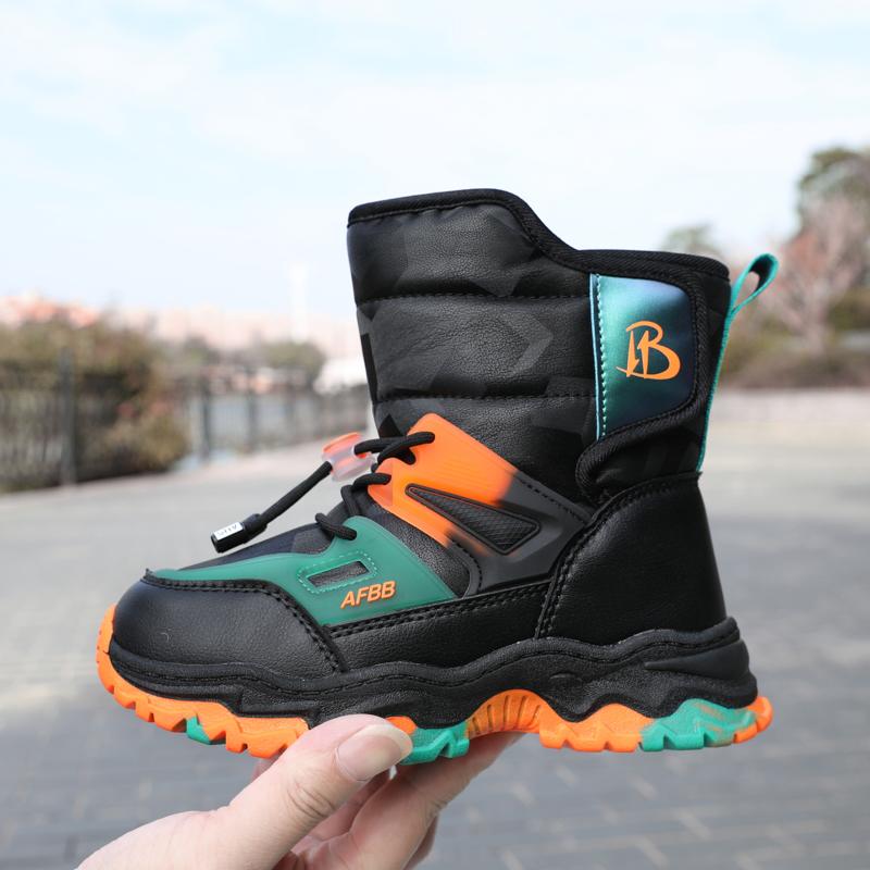 Детская зимняя противоскользящая износостойкая и мягкая теплая спортивная обувь с высоким — фото 9