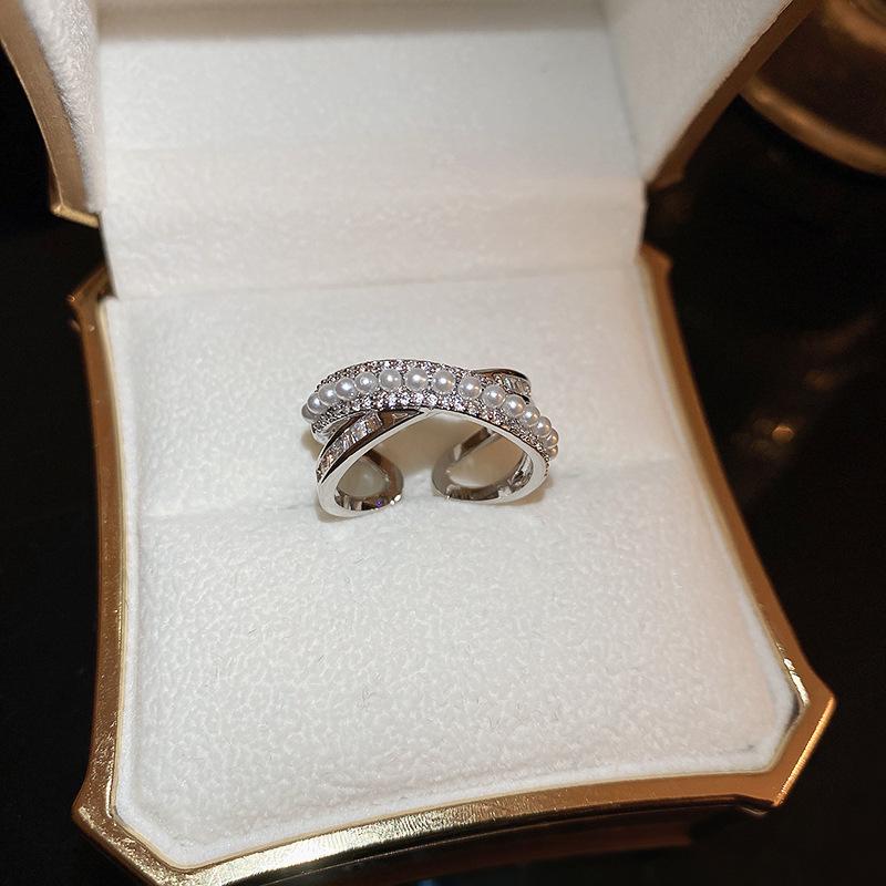 5A Grade Zircon Bauhinia Pattern Open Ring - Luxurious, Versatile, Exquisite Jewelry for Women