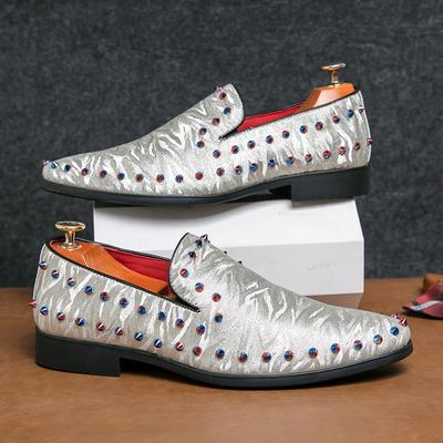 Luxuriöse handgefertigte Herrenschuhe Spitzschuhe Lederkleiderschuhe Herren Slipper Goldene Oxfords für Herren Party/Hochzeit