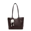 Simple High-end Bag Women's New Versatile Commuter Shoulder Bag College Students Class Tote Bag Large Capacity