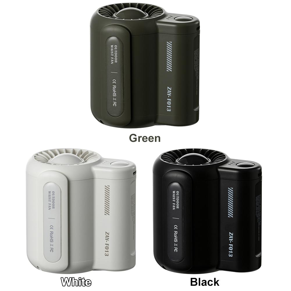 Body Fan Rechargeable Portable Waist Fan 3 Speeds Outdoor Waist Mounted Fan Powerful for Outdoor Works Traveling Hiking Camping