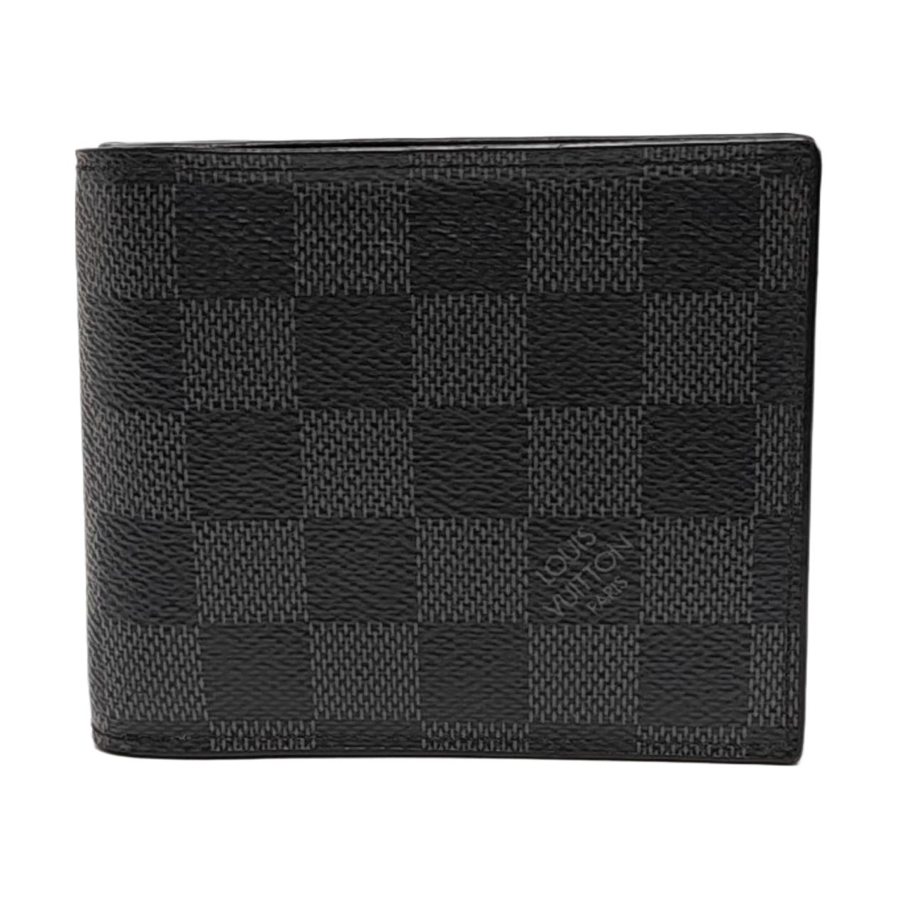 [Pre-Owned] Slender Series Damier Graphite Checkered Coated Canvas Wallet - Good #M5JOJQ ONE SIZE