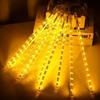 Cross-border Solar LED Meteor Shower Lights - Waterproof Outdoor Tree Decorations for Festivals, Colored Hanging Lights.