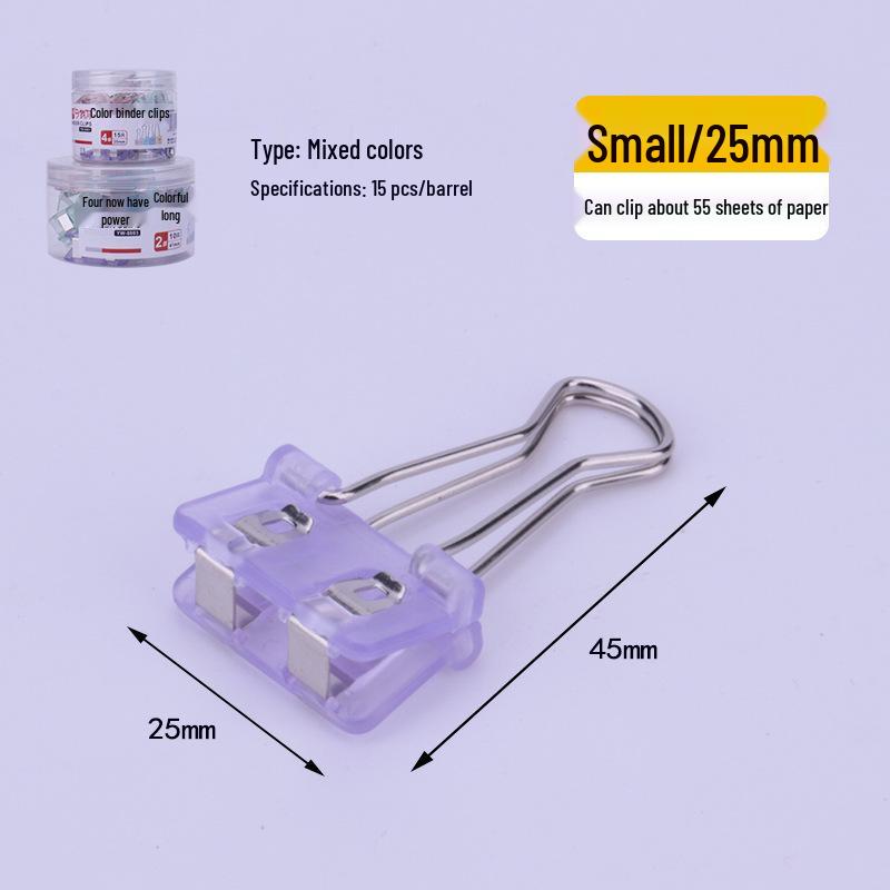 Creative Morandi Transparent Long Tail Swallowtail Plastic Office Clips for Document Storage
