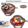 Knitting Bag Yarn Storage Organizer with Zipper Large Capacity Multipurpose Portable Knitting Tote Crochet Hooks Organizer