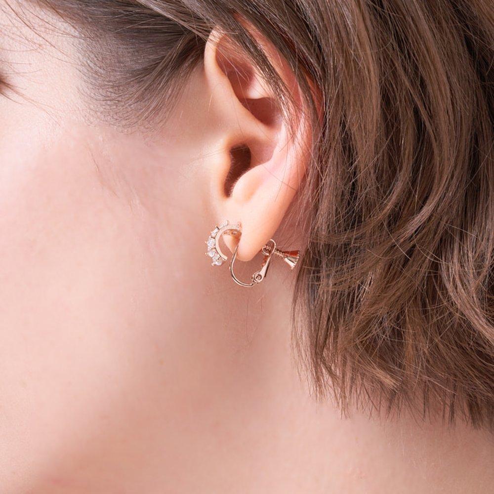 Half Bold Bangle Earrings Elspee502