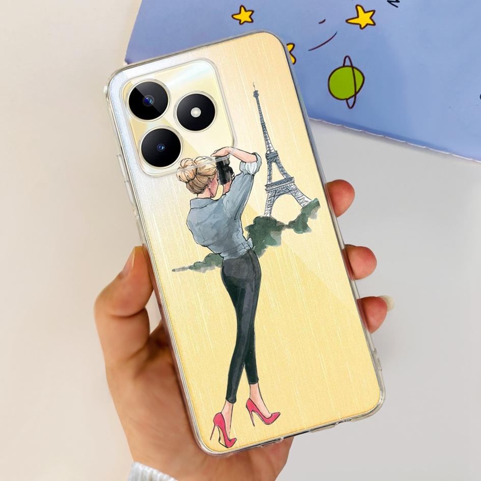 For Cover Realme C53 Phone Case 6.74" 2023 New Fashion Astronaut Soft Silicone Clear Back Cover For Realme C53 RMX3760 C 53 Capa