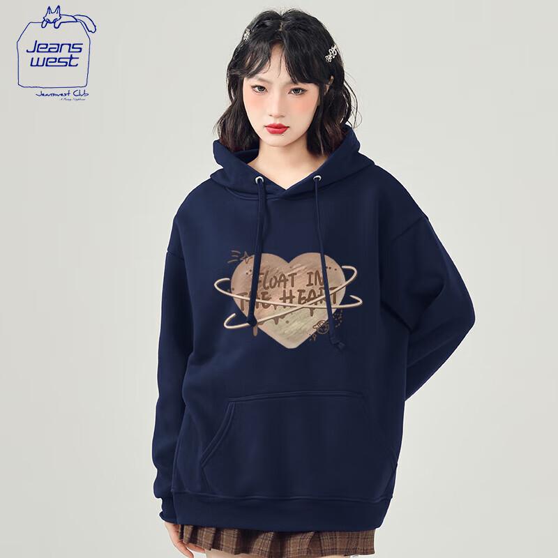 JEANSWEST CLUB Unisex Casual Hooded Sweatshirt