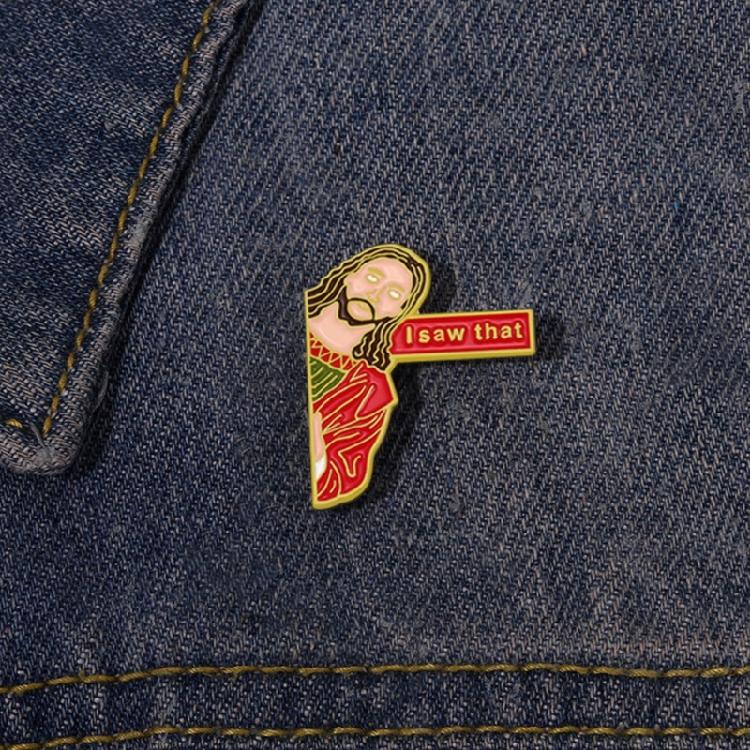 Jeg Så Den Pins Komisk Emaljepin Jesus Knappepins Samlerobjekt Gave til Venn