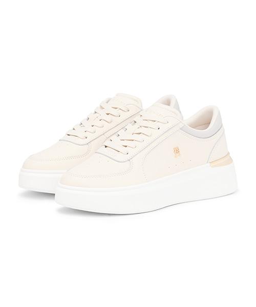 Tommy Hilfiger Estifania Leather Platform Sneakers - White (T52G0Ars140Wt10F6) (T52G0Ars140Wt10F6)