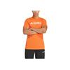 Adidas Multi Climacool Round Neck Comfortable Skin-Friendly Casual Short Sleeve T-Shirt Men Tops Orange JI9236