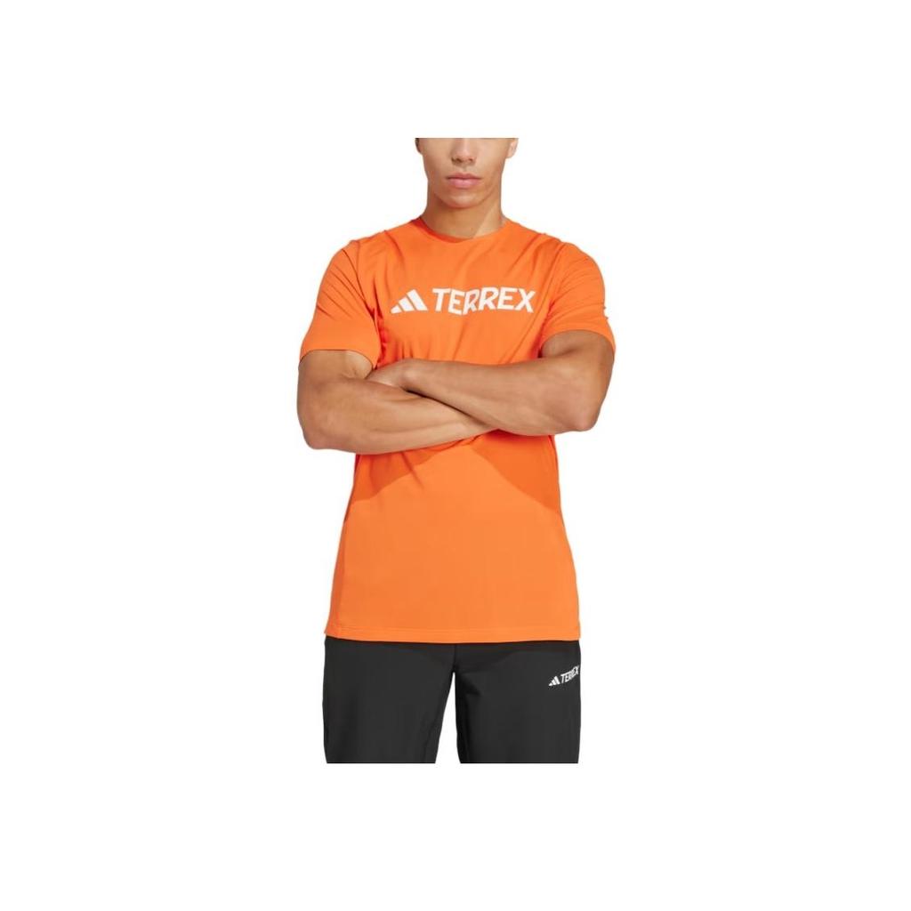 Adidas Multi Climacool Round Neck Comfortable Skin-Friendly Casual Short Sleeve T-Shirt Men Tops Orange JI9236