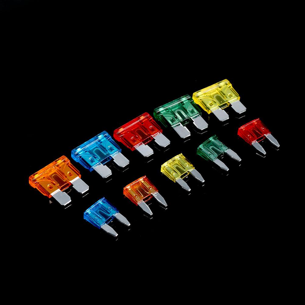 50pcs Assortment 5A 10A 15A 20A 30A Car Blade Fuse With Clip Auto Standard Mini Fuse