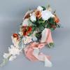 Romantic Champagne Rose Bouquets for Bride Bridal Holding Flowers