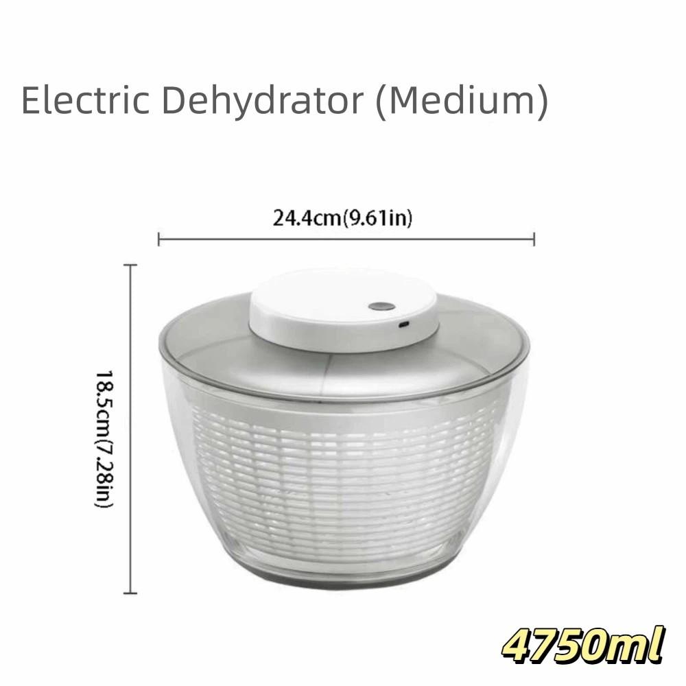 Automatic Salad Spinner Wet Separation Drain Basket Automatic Fruit Vegetable Dryer Kitchen