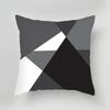 Black and White Gray Geometric Decorative Pillowcase Living Room Office Ornaments Home Pillowcase
