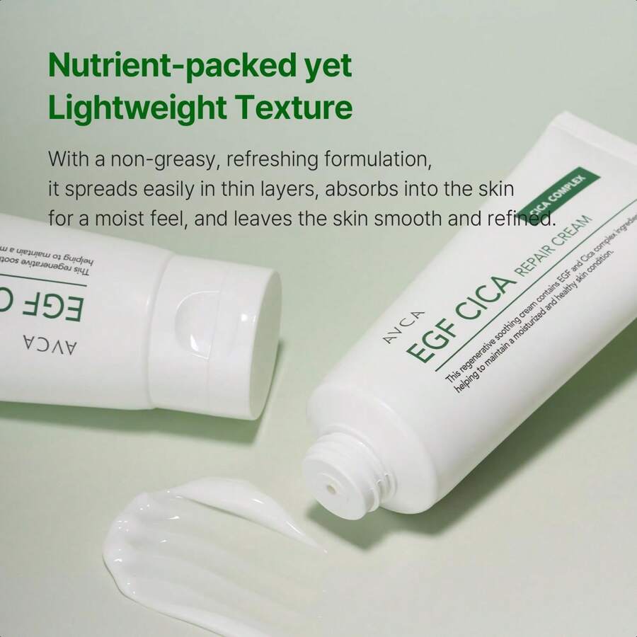 AVCA EGF Cica Repair Cream 100ml For Sensitive Skin, Redness Relief, And Hydration