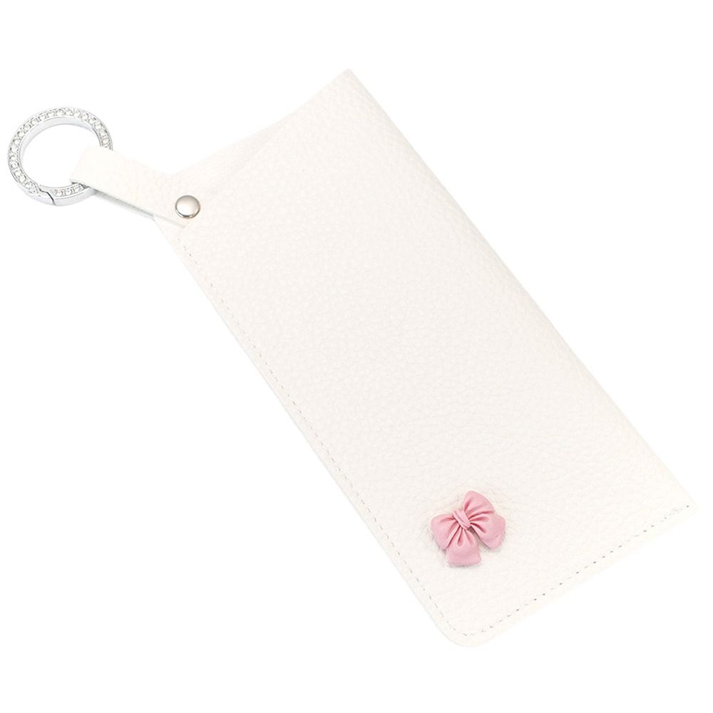 With Keyring Sunglasses Storage Bag PU Leather Hanging Sunglasses  Eyewear Accessories