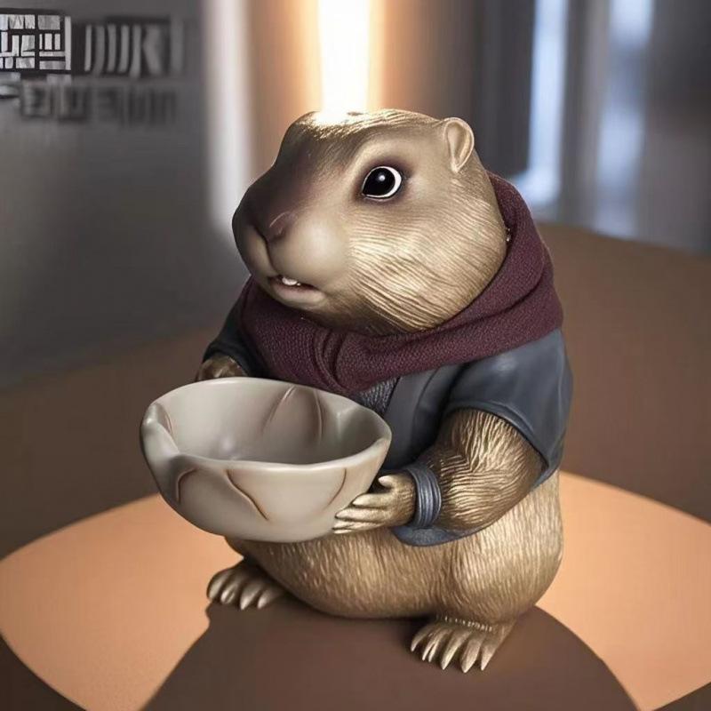 Groundhog figure, Nezha devil child, animation two-dimensional car desktop chassis ornament cute birthday gift