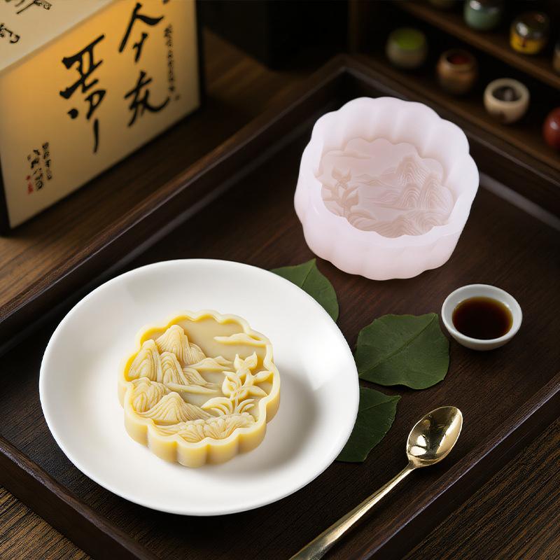 Almond Yam Cake Silicone Mold Diy Oven Free Bean Paste Cake Chocolate Pudding Blancmange Dessert Kitchen Baking Mold