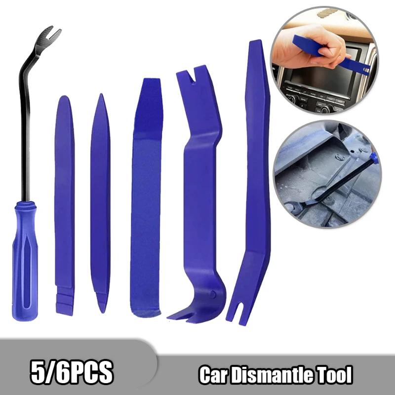 Car Interior Installation Tools – 5/6Piece Plastic Pry Set for Trim, Dash, Radio, Door Panel, Clips