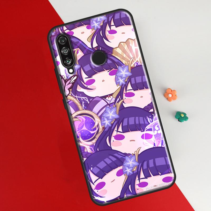 Cute Cartoon Genshin Impact Case For Huawei Honor 50 P20 P30 P40 P50 Pro Lite P Smart Z 2019 2021 Nova 5T Phone Cover