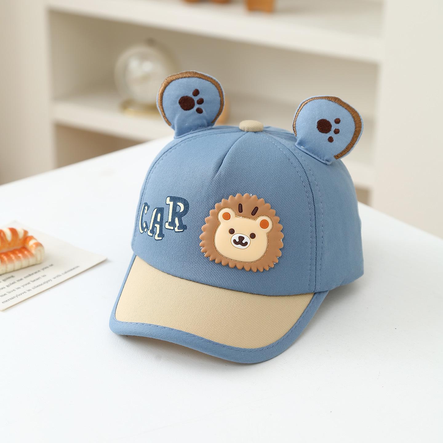 Очаровательная детская панама с мишкой - Милая унисекс детская бейсболка 1-3 Years 46-51cm Adjustable